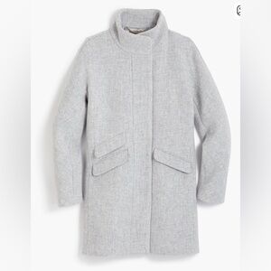J.Crew Italian Stadium Cloth Cocoon Coat - heather gray, Size 6